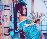 Rioko凉凉子化身《王者荣耀》不知火舞 [Rioko凉凉子cos作品]