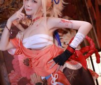 水淼aqua_宵宫cosplay | 水淼aqua在《原神》cos“夏祭女王”宵宫