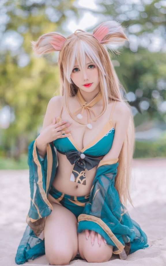 仙女月cos希娜小姐 | 仙女月_原神·希娜小姐泳装cos作品 [30P-189MB]