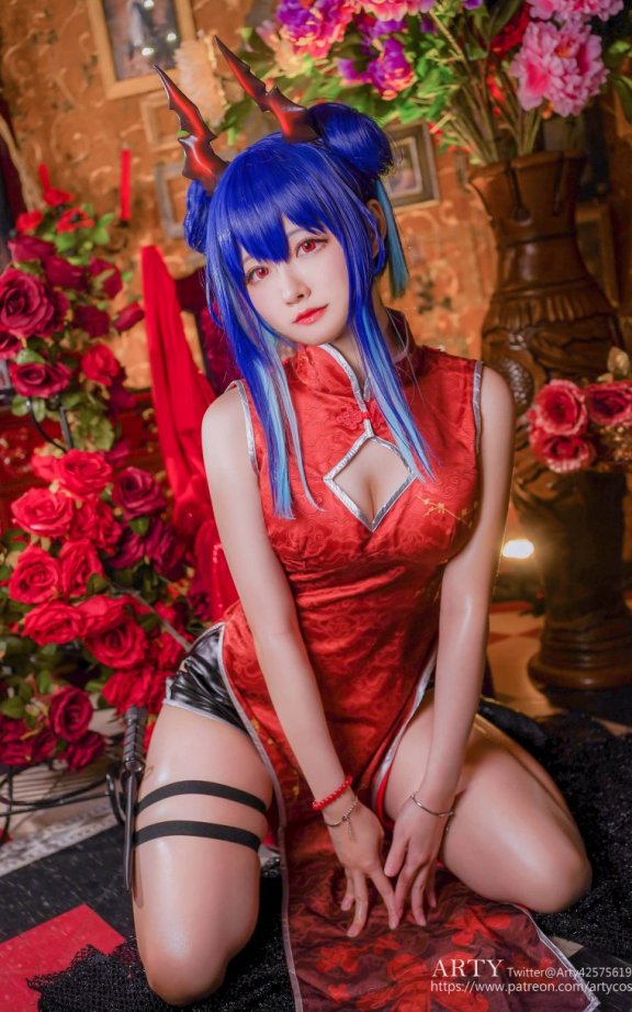 Arty亚缇cos陈 | Arty亚缇_明日方舟·陈 岁红霞旗袍cos作品 [18P-324MB]