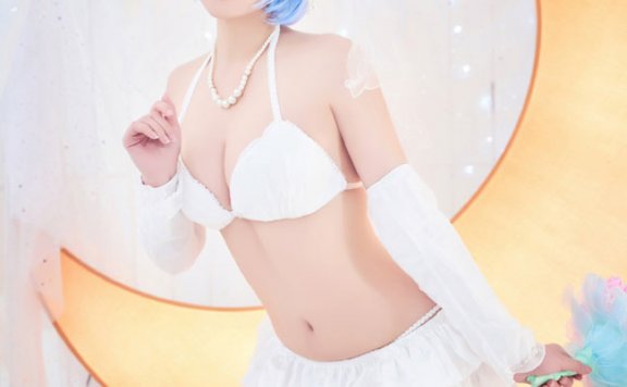 墨玉-M cos“花嫁版”雷姆，演绎角色的性感与可爱