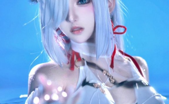 啊川_Azey cos《原神》申鹤,美丽迷人尽显神秘魅力