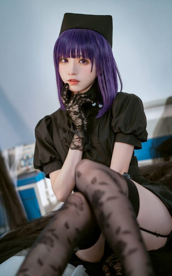 Kitaro_绮太郎cos黑色护士 | Kitaro绮太郎_喜多川海梦·黑色护士cos [14P-113MB]