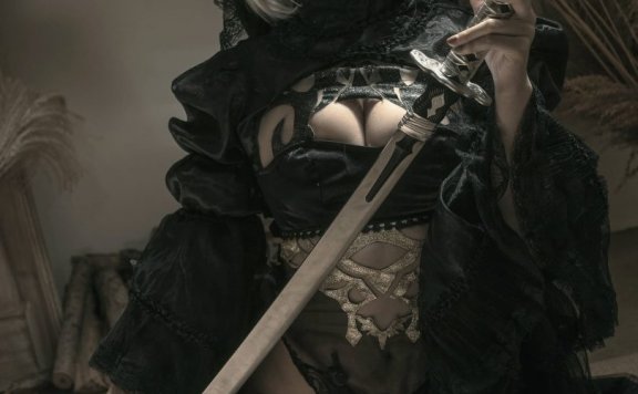 蠢沫沫cos尤尔哈2B | 蠢沫沫_尼尔纪元·2B黑花嫁cos作品 [20P-246MB]