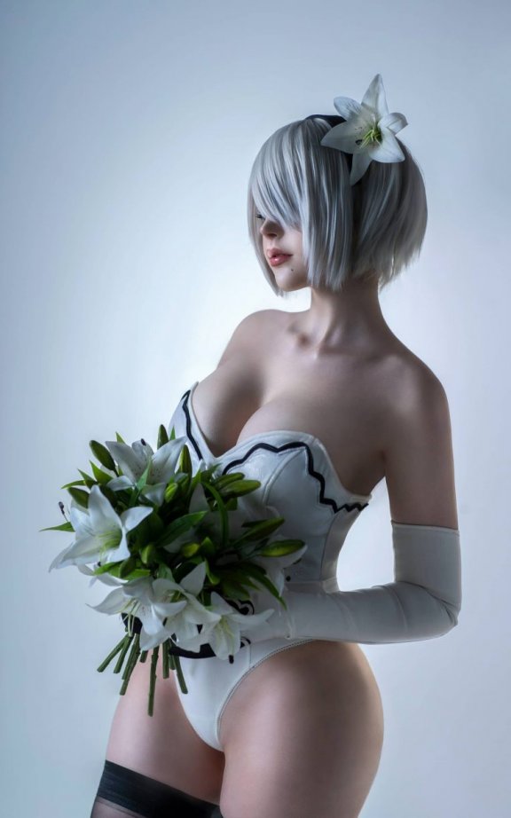 Sayathefox cos 2B Floral | Sayathefox_尼尔机械纪元·2B cos作品 [10P-131MB]