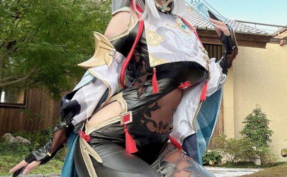 原神COS:rioko凉凉子的申鹤cosplay,再现美若仙境