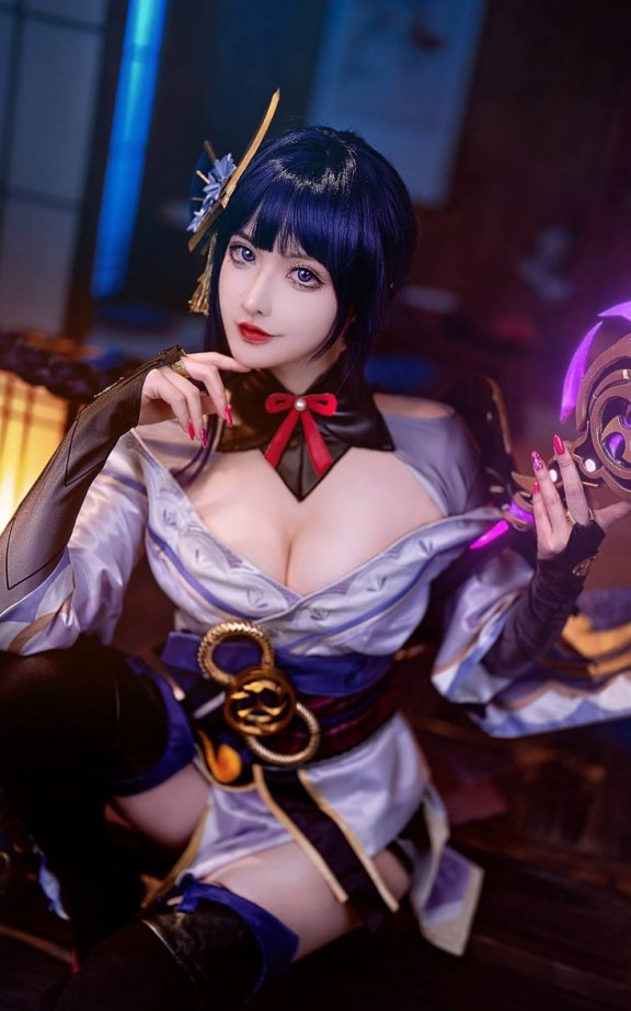 露兒大魔王cos雷电将军 | 露兒大魔王_原神·雷电将军cos作品 [17P-99MB]