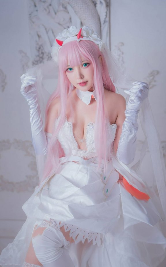 妍子坚不可摧cos零二 | 妍子坚不可摧_FRANXX·零二 花嫁cos [18P-80MB]