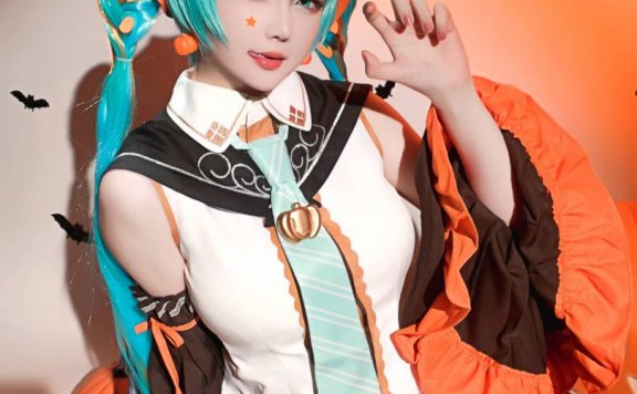星之迟迟cos初音未来 | 星之迟迟_万圣节MIKU·初音未来cos [53P-319MB]