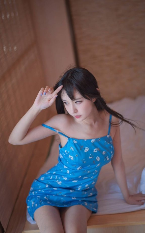 Shika小鹿鹿cos居家少女 | Shika小鹿鹿_居家少女·蓝裙子cos [16P-106MB]