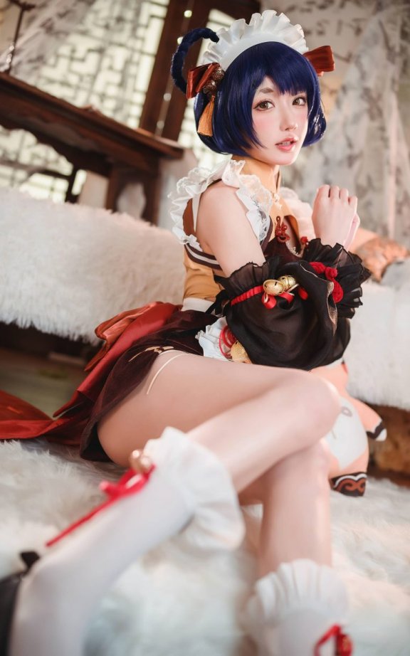 阿包也是兔娘cos香菱 | 阿包也是兔娘_原神·香菱女仆cos作品 [41P-532MB]