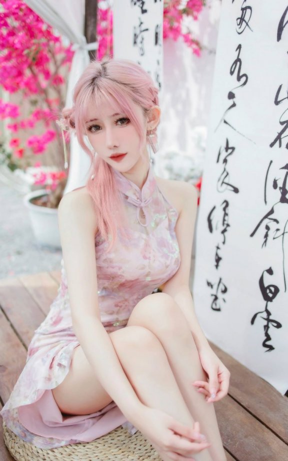 仙女月cos花季女孩 | 仙女月_粉色旗袍·花季女孩cos作品 [20P-175MB]