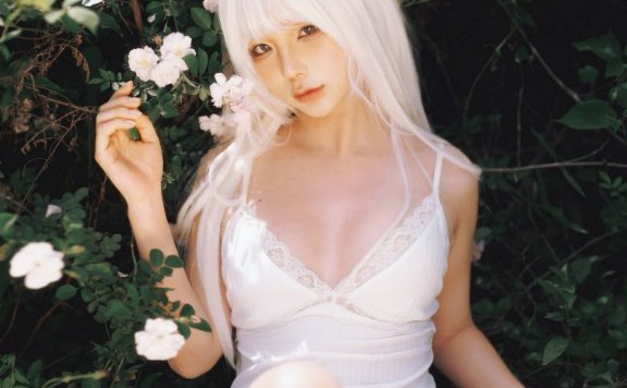 蠢沫沫cos白发女孩|蠢沫沫_ 2024年会员·白发女孩cos作品[16P-404MB]