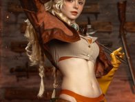 PeachMilky杰玛COS：演绎怪物猎人铁匠大姐姐的性感魅力