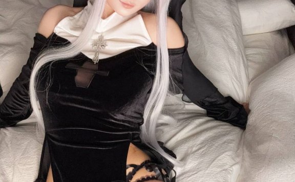 蠢沫沫cos白发修女|蠢沫沫_旗袍·白发修女cos作品[121P-345MB]