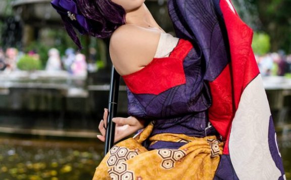 FGO葛饰北斋COS：四巫日モミ惊艳演绎宛如浮世绘走出次元壁