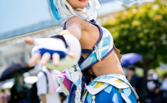 阳光逐浪！音琴ひつじ原神玛拉妮COS，夏日元气暴击名古屋