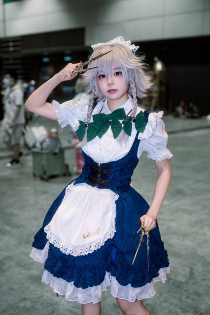 鸭嘎Kamaga女仆装十六夜咲夜COS带你走进红魔馆的时间之旅