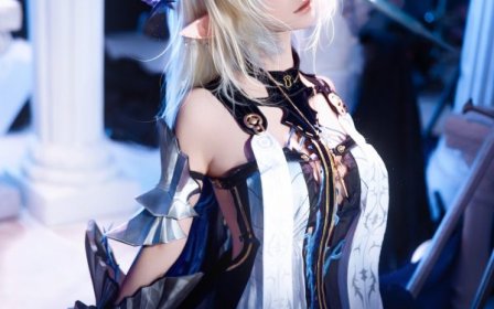 蠢沫沫鸣潮COS：完美演绎卡提希娅的冷色神性与战斗气场