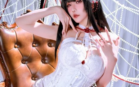 胜利女神：星之迟迟COS演绎睡衣版米哈拉的红与白情绪张力