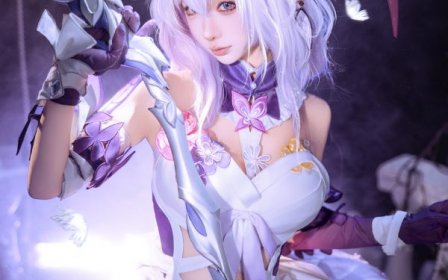 梦紫之下的静谧锋芒：蠢沫沫演绎崩坏星穹铁道遐蝶COS赏析