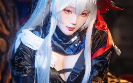 瓜希酱归溟幽灵鲨COS:演绎明日方舟深海猎杀者的冷艳与危险