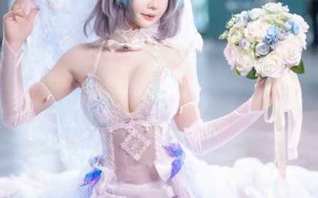 当柴郡穿上婚纱:中岛莫之子i的甜系花嫁COS把陪伴感具象化了