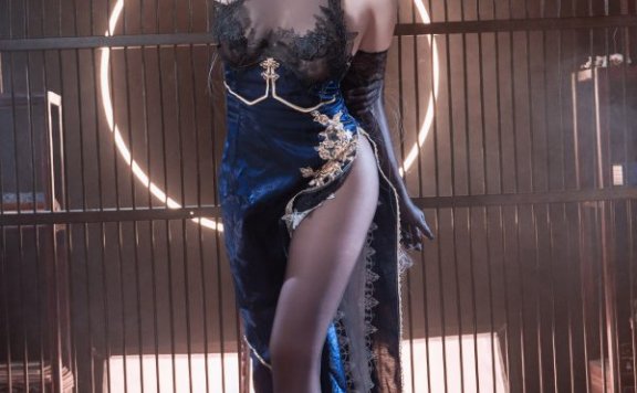 面饼仙儿新泽西旗袍COS:演绎中式古典风格的碧蓝航线视觉盛宴