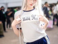 靠死亡游戏混饭吃:Turq_KJ.体操服幽鬼COS惊艳亮相台湾FF46