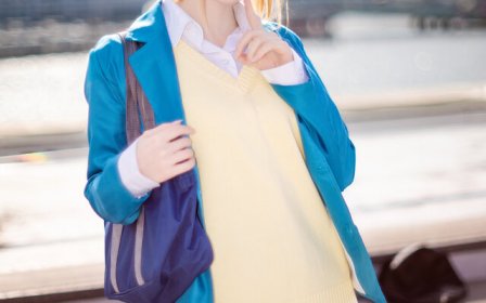 真人版千夏学姐!月海月音蓝箱制服COS这也太有青春感了吧