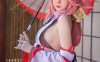 焖焖碳八重神子COS赏析：稻妻神社中的狐系御姐氛围感拉满