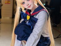 水手服版月野兔COS|美少女战士Obake_no_Q甜美元气感拉满