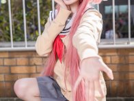 渚Nagix桃井爱莉COS:粉发双马尾把偶像少女的甜度直接拉满