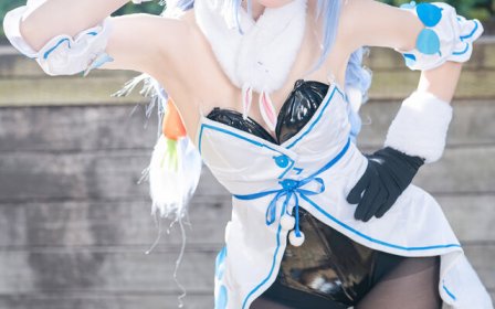 Sekai Eruka兔田佩克拉cos:蓝发兔耳降临池袋萌力值直接拉满
