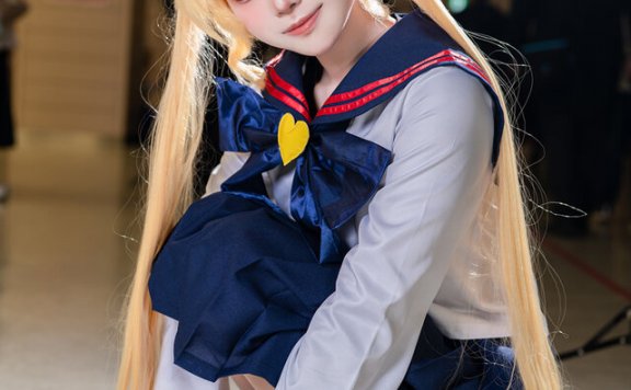 水手服版月野兔COS|美少女战士Obake_no_Q甜美元气感拉满