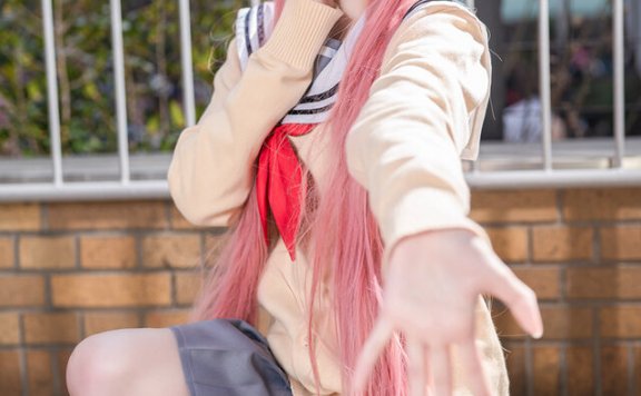 渚Nagix桃井爱莉COS:粉发双马尾把偶像少女的甜度直接拉满