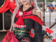 Hololive百鬼绫目COS:優華Yuuka演绎鬼族少女的萌系魅力