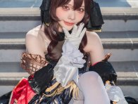 水羽Etocha贵妇人COS:红黑礼服惊艳AnimeJapan2026现场