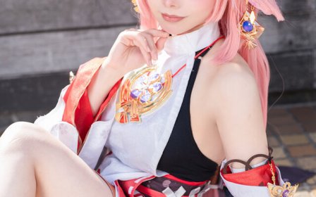 Mitamaru八重神子COS:再现鸣神大社宫司粉色狐狸的优雅魅力
