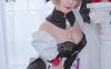 弥音音·崩坏3丽塔COS赏析：黯蔷薇黑白女仆造型优雅又精致