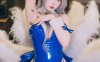 霜月shimo信浓COS：碧蓝航线蓝色兔女郎与九尾的梦幻演绎