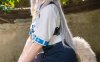 彩虹社栞叶瑠璃COS：汪Wan演绎白制服兽耳少女的治愈魅力