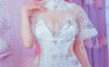 ElyEE子桃乐丝cos赏析，白色旗袍花嫁造型还原绝美桃源女神