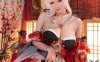 雨波_HaneAme心月狐COS：鸣潮的银发狐耳与东方幻想美学