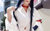 菌烨tako异环真红cos｜紫红龙角搭配藏青长发帅气与俏皮兼具