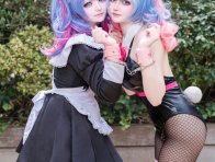 Rabbit Hole初音未来COS|acosta!女仆初音与兔女郎初音同框