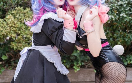 Rabbit Hole初音未来COS|acosta!女仆初音与兔女郎初音同框